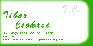 tibor csokasi business card